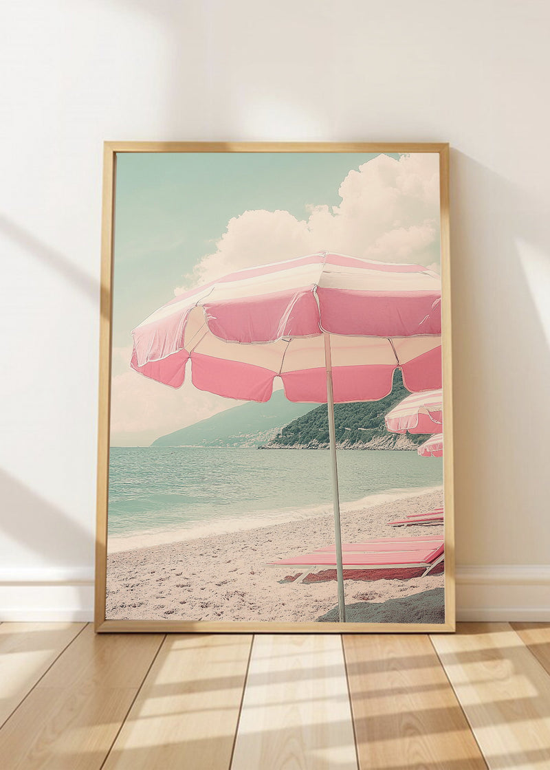 Sombrilla Rayas Playa Pastel