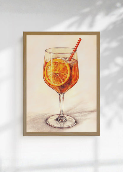 Cuadro Decorativo Trendy, Spritz Naranja Crema