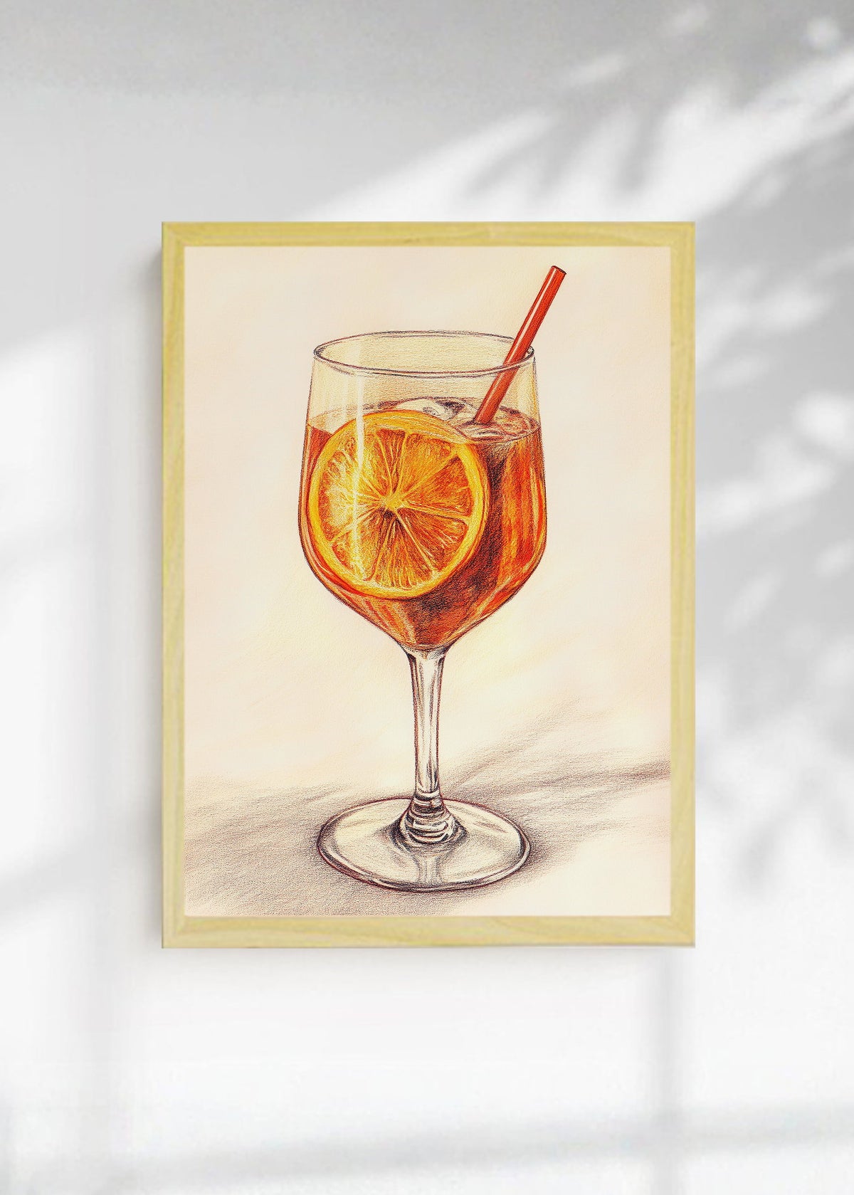 Cuadro Decorativo Trendy, Spritz Naranja Crema