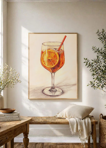 Cuadro Decorativo Trendy, Spritz Naranja Crema