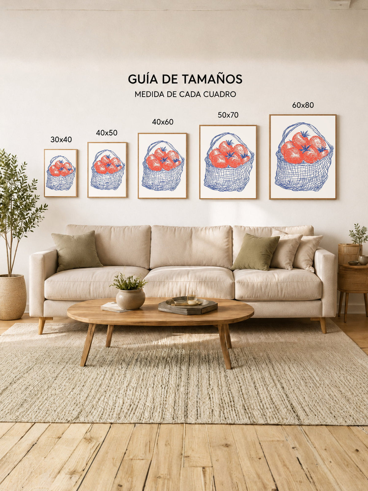 Cuadro Decorativo Trendy, Tomates Bolsa Red Azul