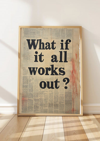 Cuadro Decorativo Trendy, What if it all works out Papel