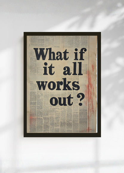 Cuadro Decorativo Trendy, What if it all works out Papel