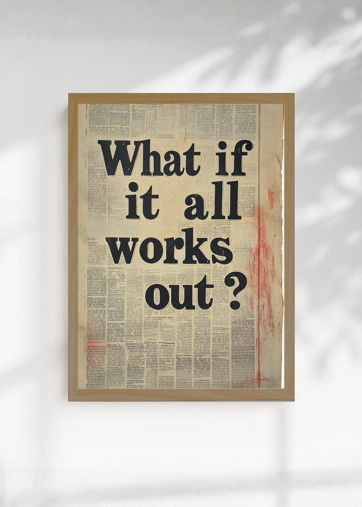 Cuadro Decorativo Trendy, What if it all works out Papel