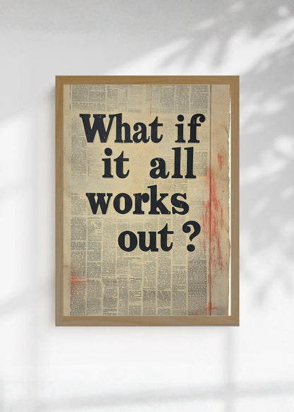 Cuadro Decorativo Trendy, What if it all works out Papel