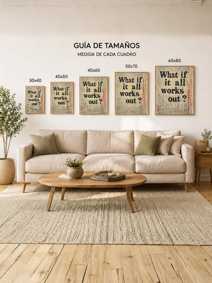 Cuadro Decorativo Trendy, What if it all works out Papel