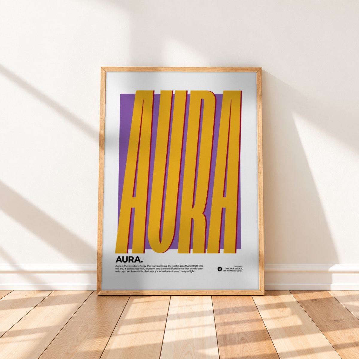 Cuadro Decorativo Typography, Aura