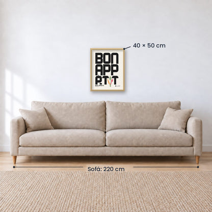 Cuadro Decorativo Typography, Bon Appetit