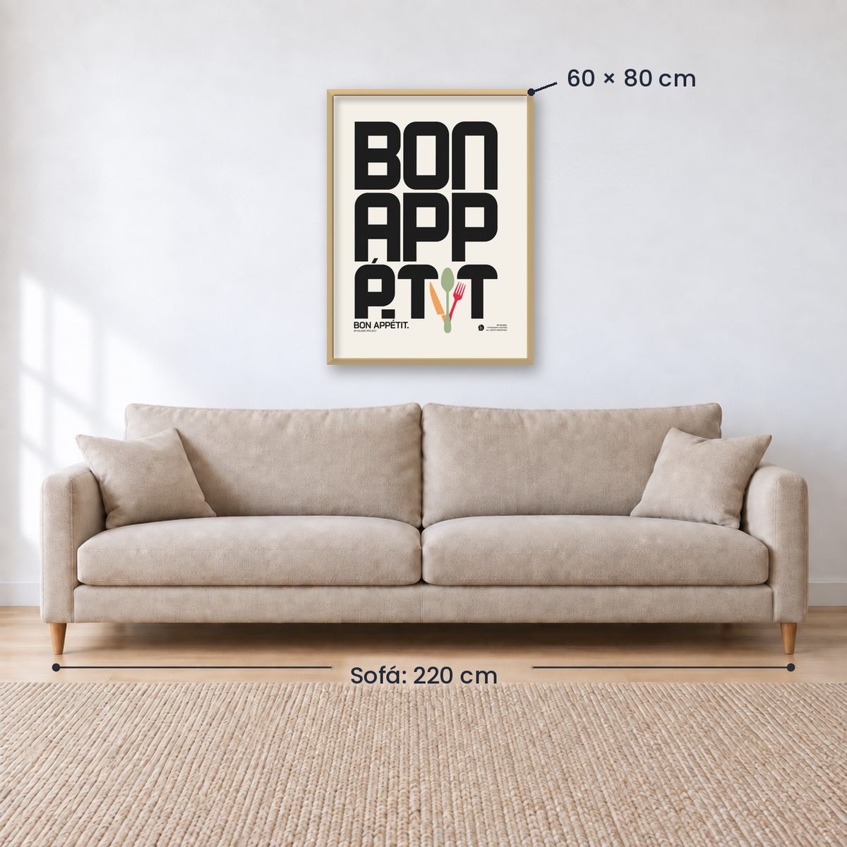 Cuadro Decorativo Typography, Bon Appetit
