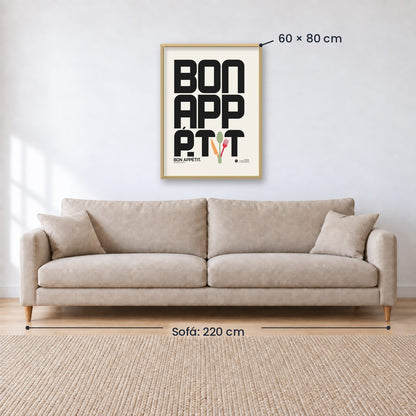 Cuadro Decorativo Typography, Bon Appetit