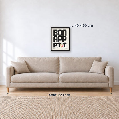 Cuadro Decorativo Typography, Bon Appetit
