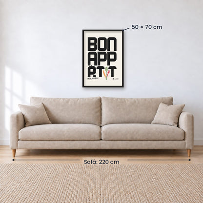 Cuadro Decorativo Typography, Bon Appetit