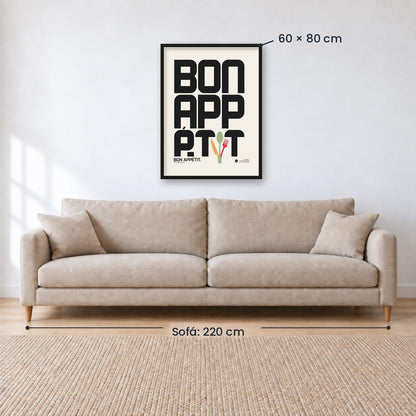 Cuadro Decorativo Typography, Bon Appetit