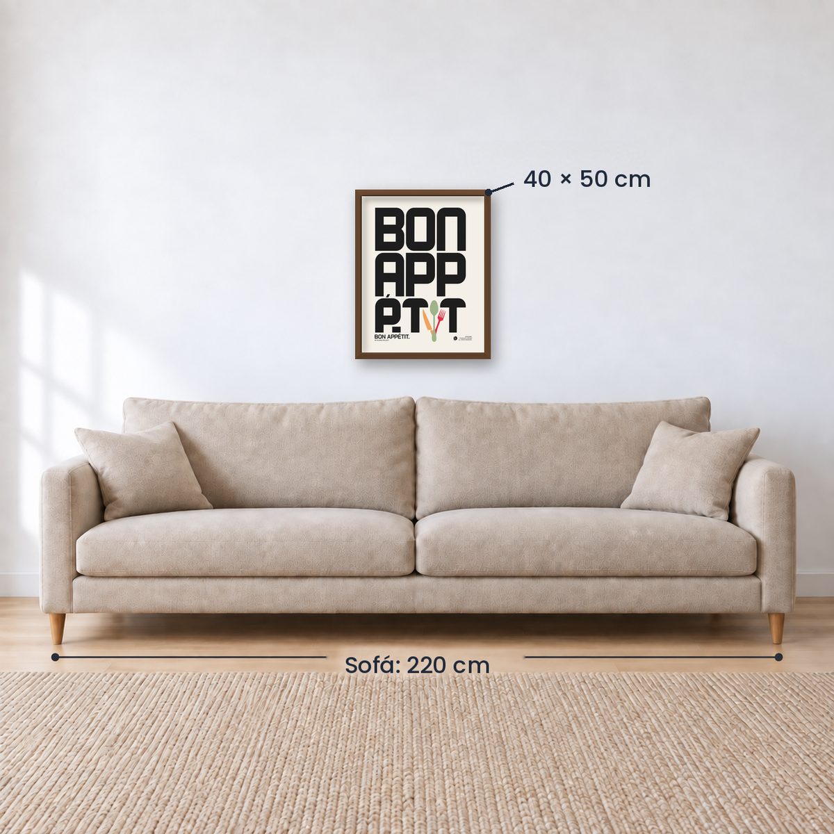 Cuadro Decorativo Typography, Bon Appetit