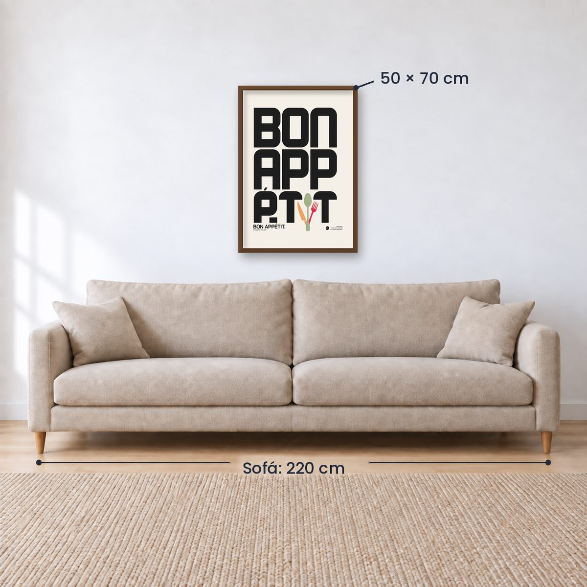 Cuadro Decorativo Typography, Bon Appetit