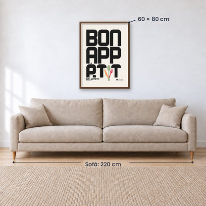 Cuadro Decorativo Typography, Bon Appetit
