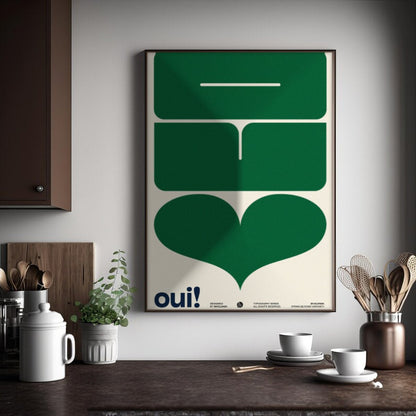 Cuadro Decorativo Typography, Oui Verde