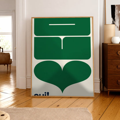 Cuadro Decorativo Typography, Oui Verde