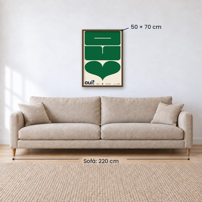Cuadro Decorativo Typography, Oui Verde