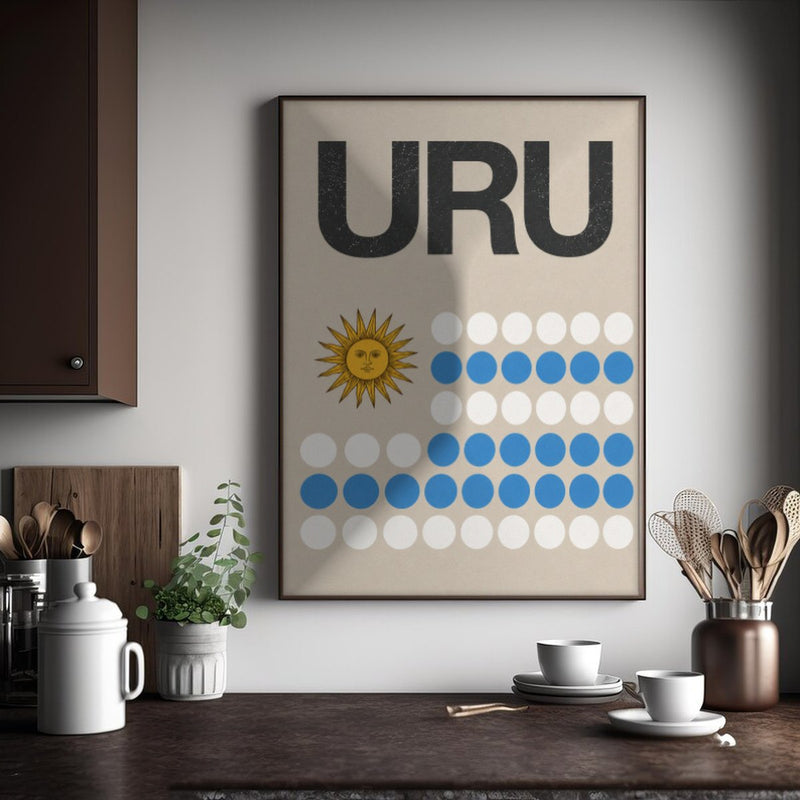 Cuadro Decorativo Uruguay Bandera