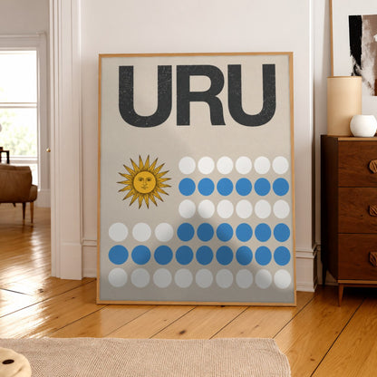 Cuadro Decorativo Uruguay Bandera