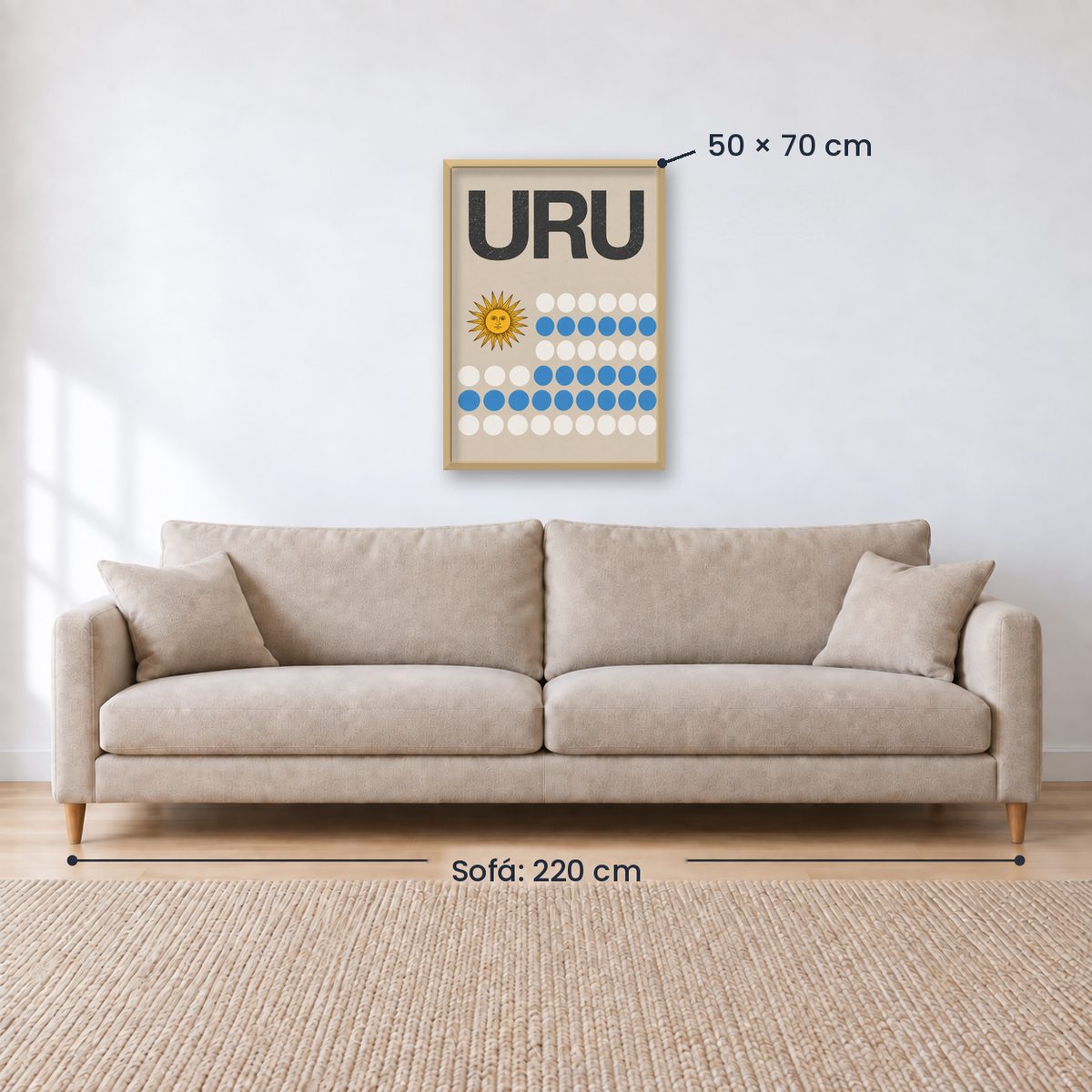 Cuadro Decorativo Uruguay Bandera