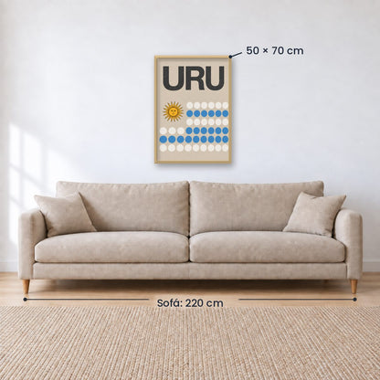 Cuadro Decorativo Uruguay Bandera