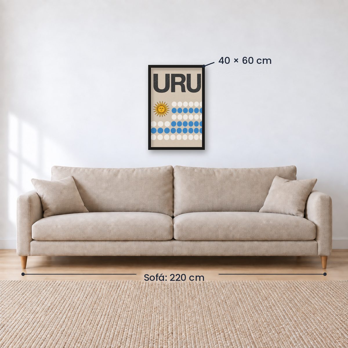 Cuadro Decorativo Uruguay Bandera