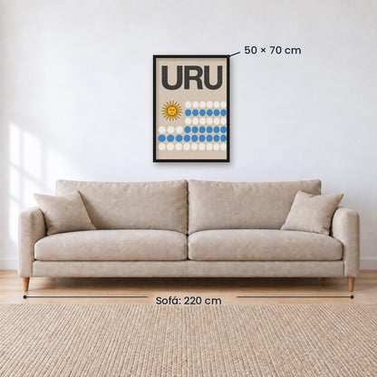 Cuadro Decorativo Uruguay Bandera