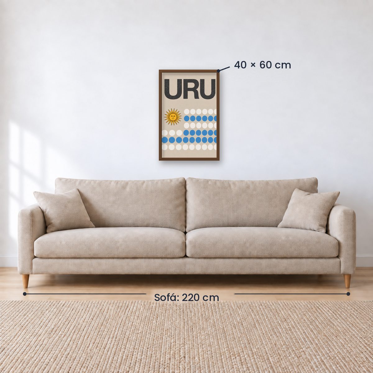 Cuadro Decorativo Uruguay Bandera