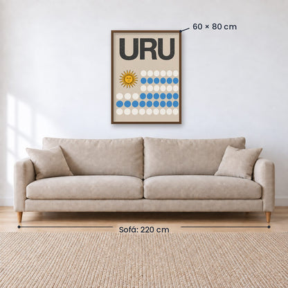 Cuadro Decorativo Uruguay Bandera