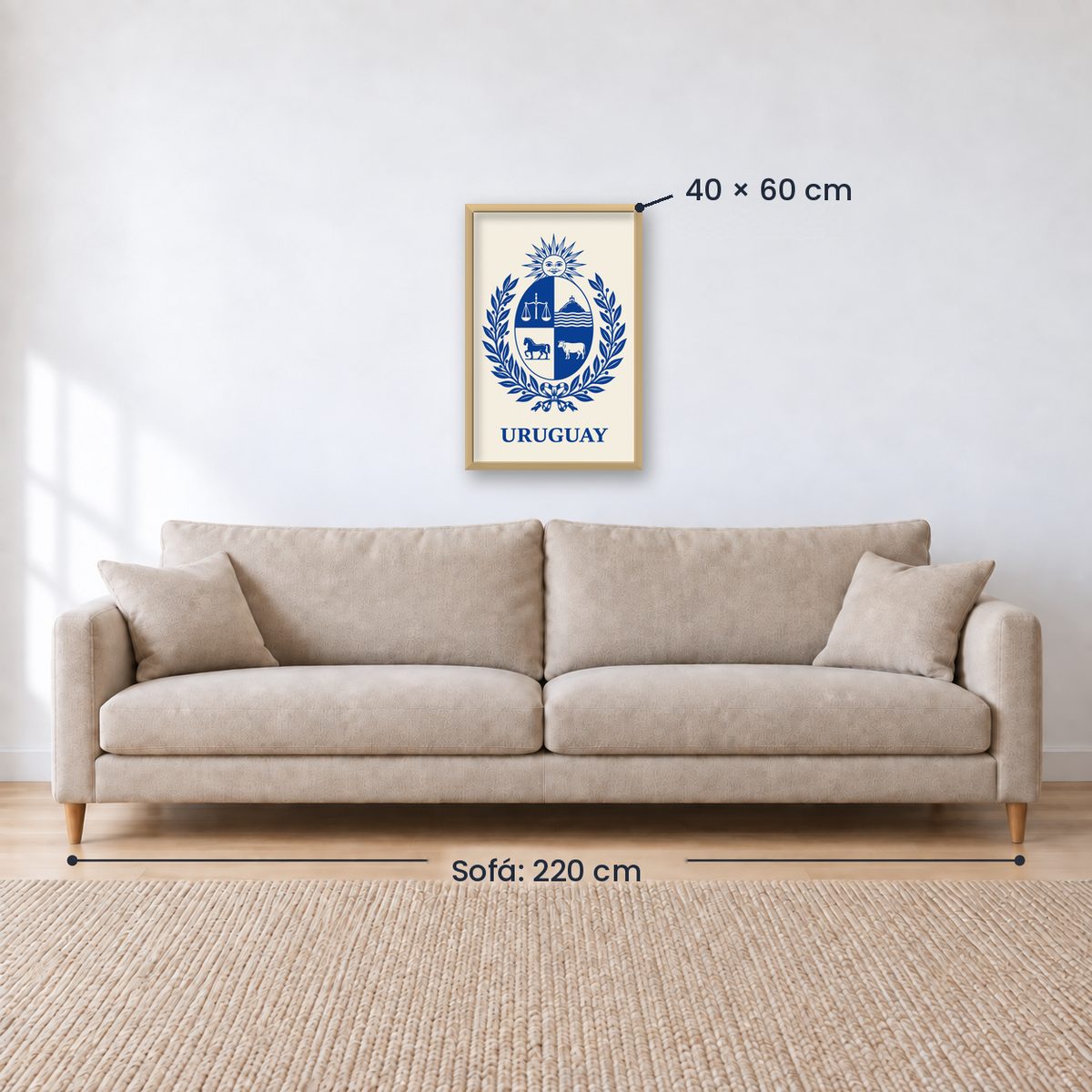 Cuadro Decorativo Uruguay Escudo