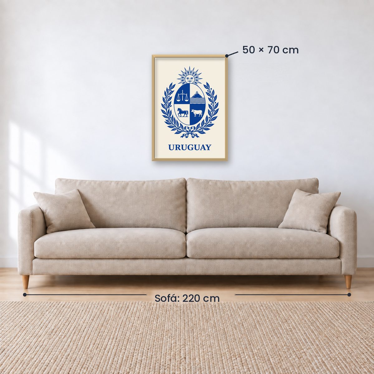 Cuadro Decorativo Uruguay Escudo