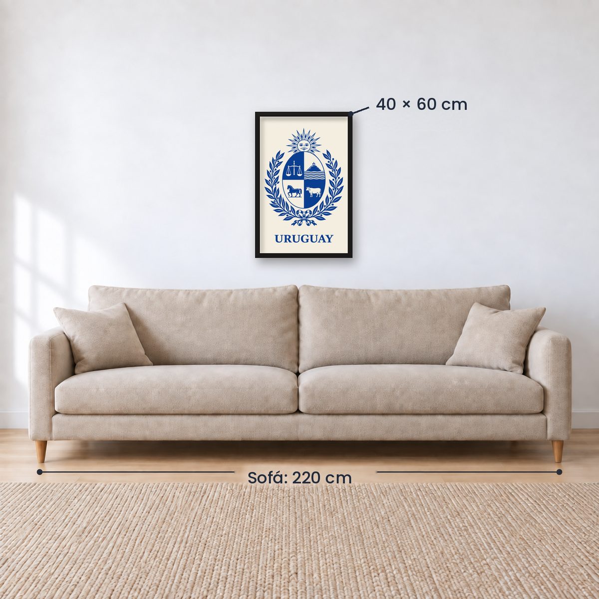 Cuadro Decorativo Uruguay Escudo