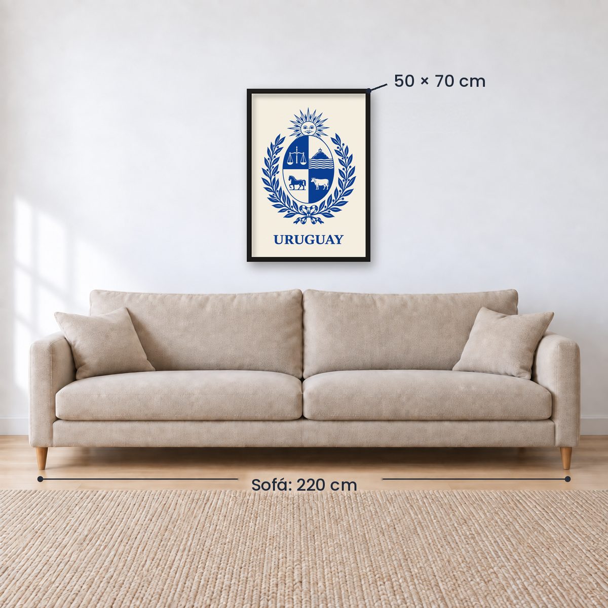 Cuadro Decorativo Uruguay Escudo