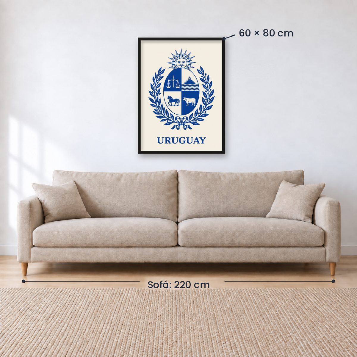 Cuadro Decorativo Uruguay Escudo