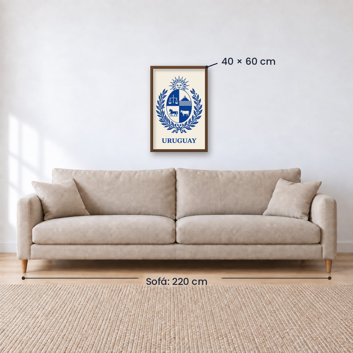 Cuadro Decorativo Uruguay Escudo
