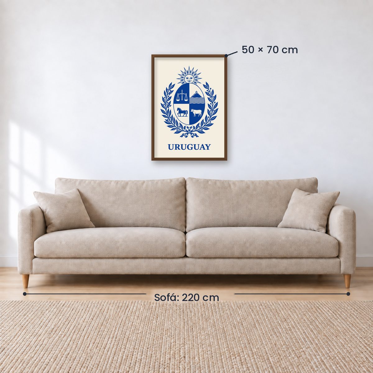 Cuadro Decorativo Uruguay Escudo