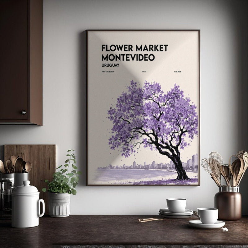 Cuadro Decorativo Uruguay Flower Market Montevideo Árbol