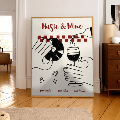 Cuadro Individual Vino, Música, The Bar Wall XIV