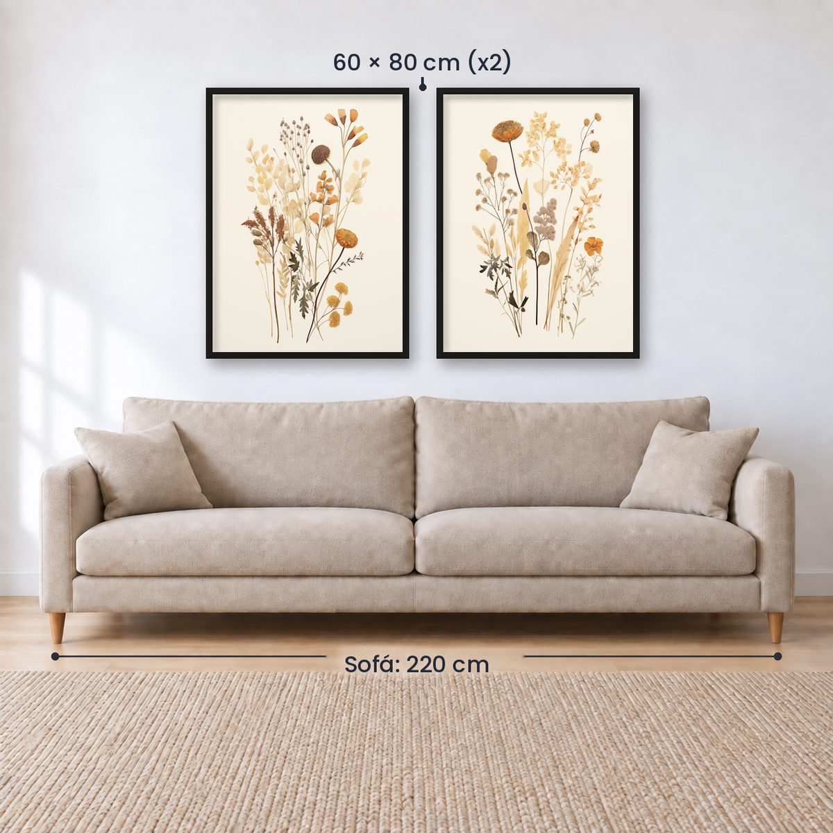 Set x2 Cuadros Botánicos, Plantas, Botanic Vibes XXIX