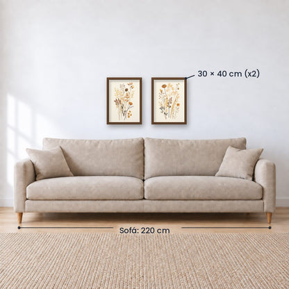 Set x2 Cuadros Botánicos, Plantas, Botanic Vibes XXIX