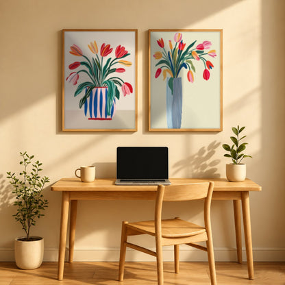 Set x2 Cuadros Botánicos, Plantas, Botanic Vibes XXX