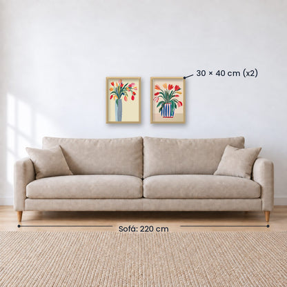 Set x2 Cuadros Botánicos, Plantas, Botanic Vibes XXX