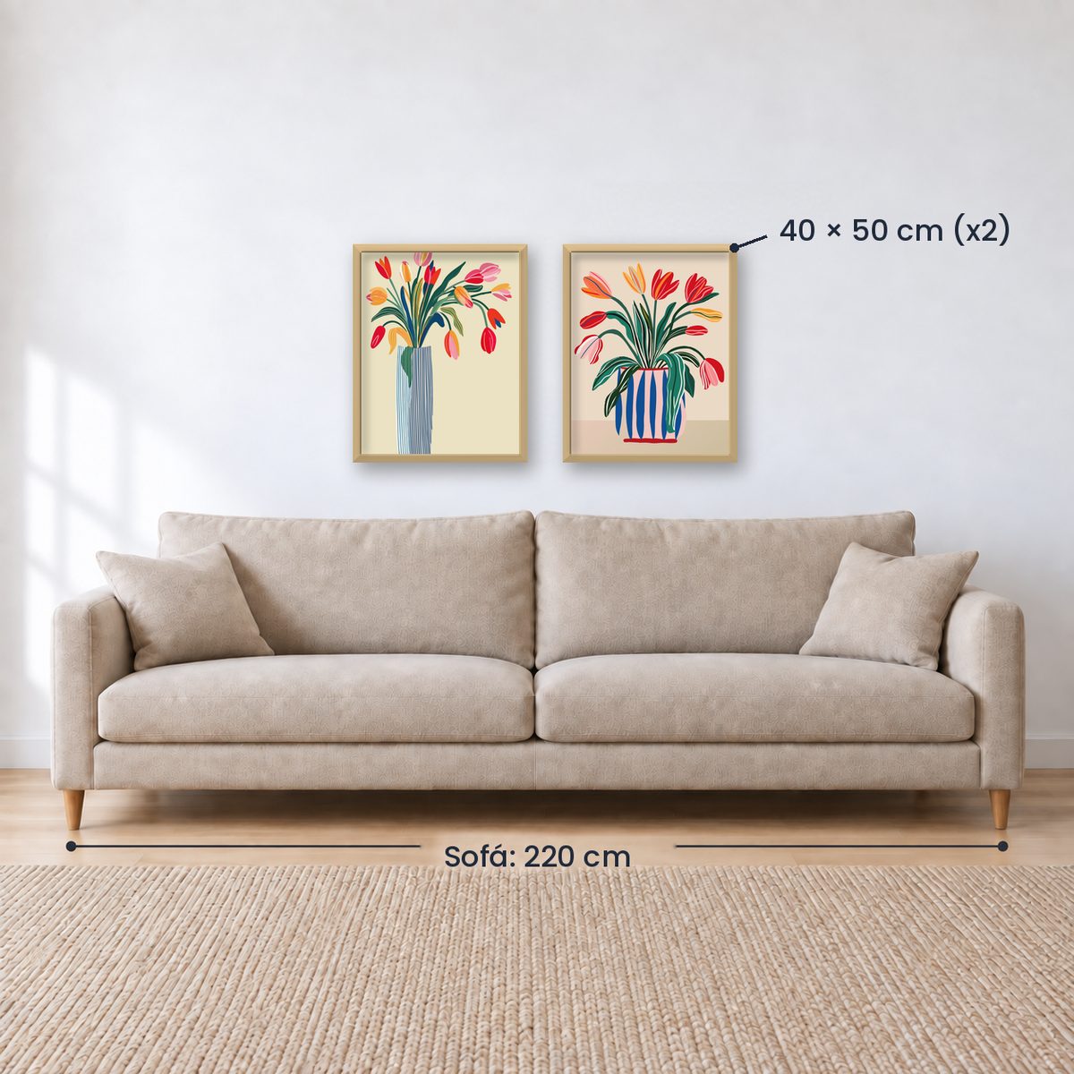 Set x2 Cuadros Botánicos, Plantas, Botanic Vibes XXX