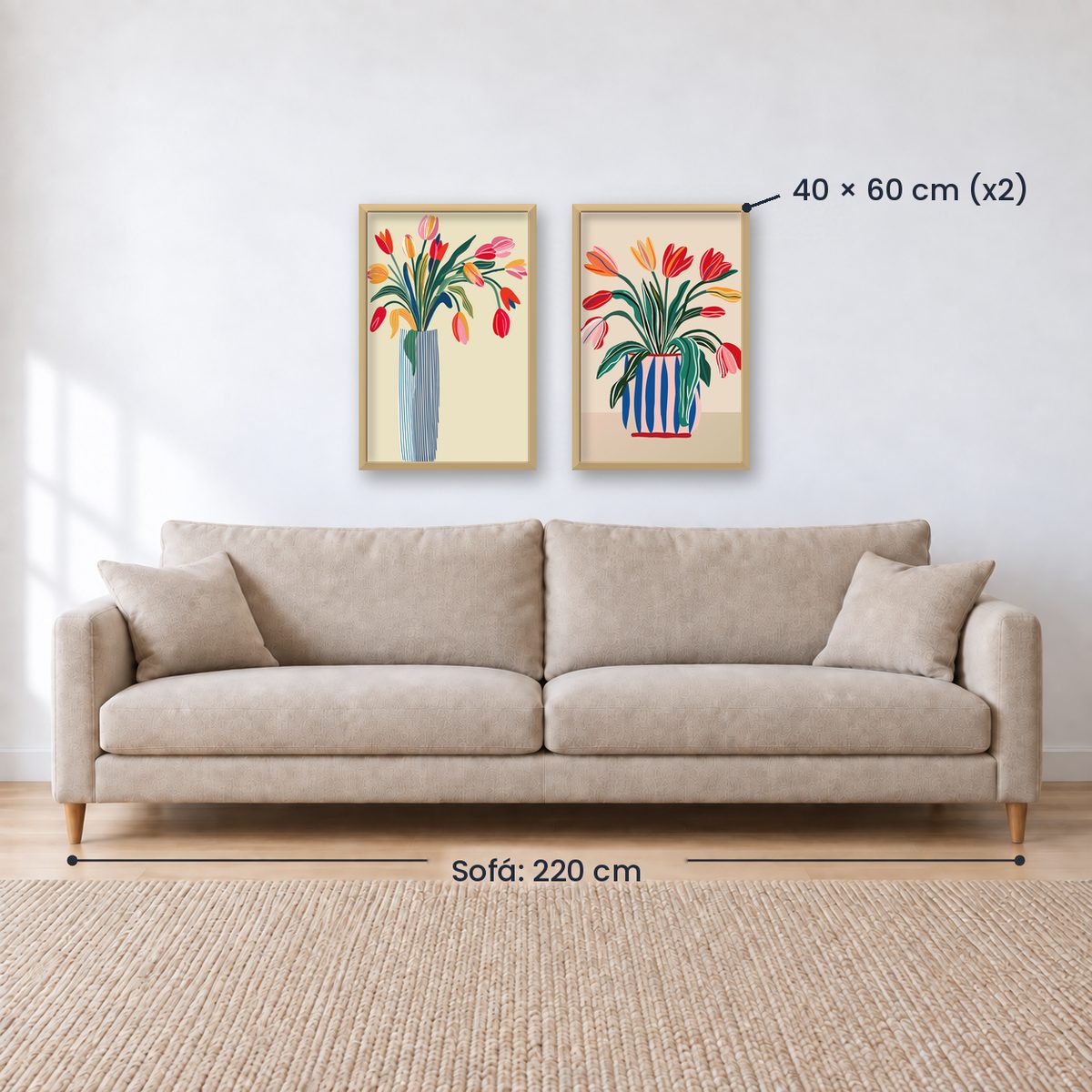 Set x2 Cuadros Botánicos, Plantas, Botanic Vibes XXX