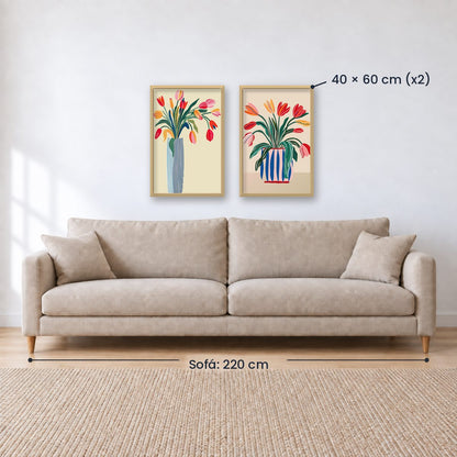 Set x2 Cuadros Botánicos, Plantas, Botanic Vibes XXX
