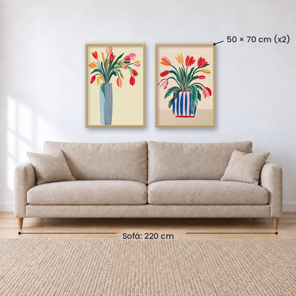 Set x2 Cuadros Botánicos, Plantas, Botanic Vibes XXX