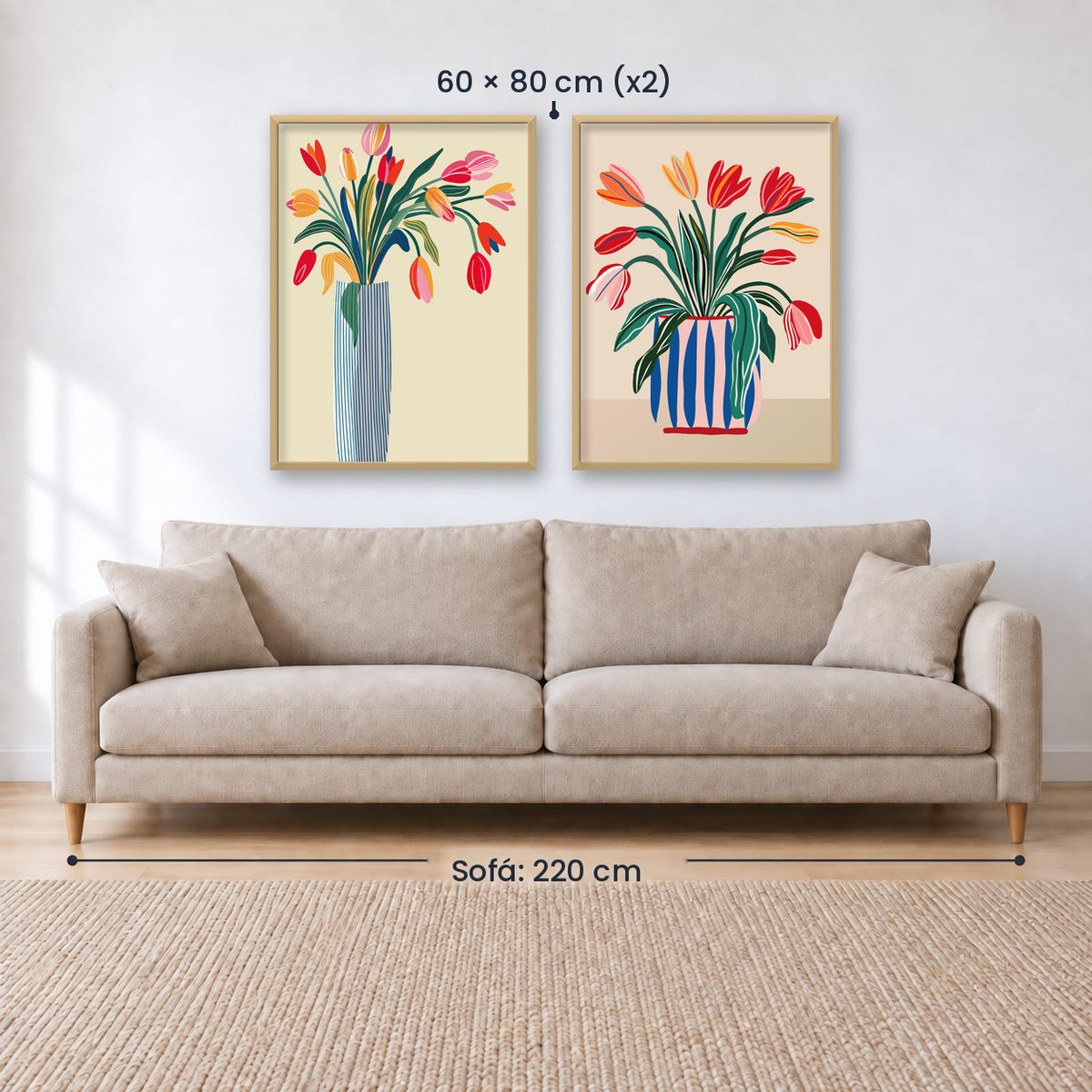Set x2 Cuadros Botánicos, Plantas, Botanic Vibes XXX