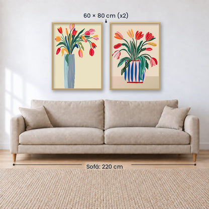 Set x2 Cuadros Botánicos, Plantas, Botanic Vibes XXX